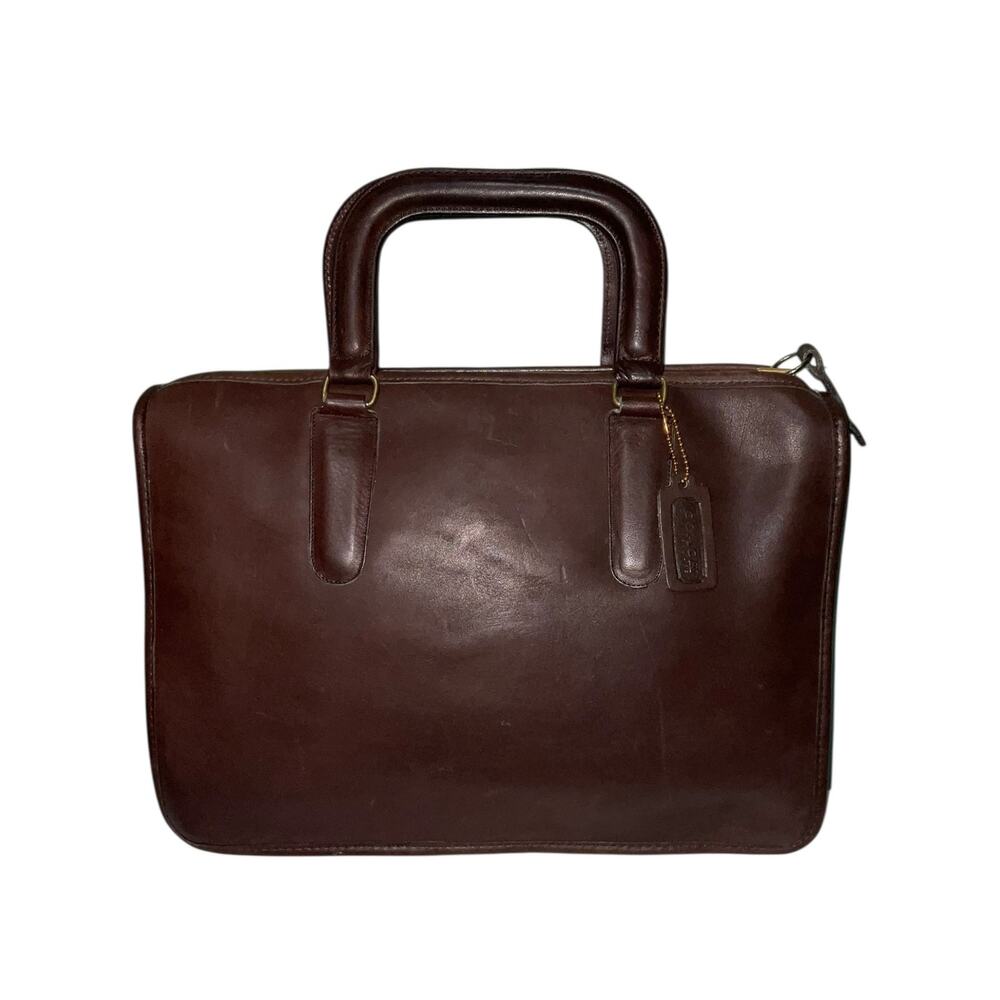 Vintage Coach Bonnie Cashin Brown Leather Slim Satchel Standard Briefcase Nyc